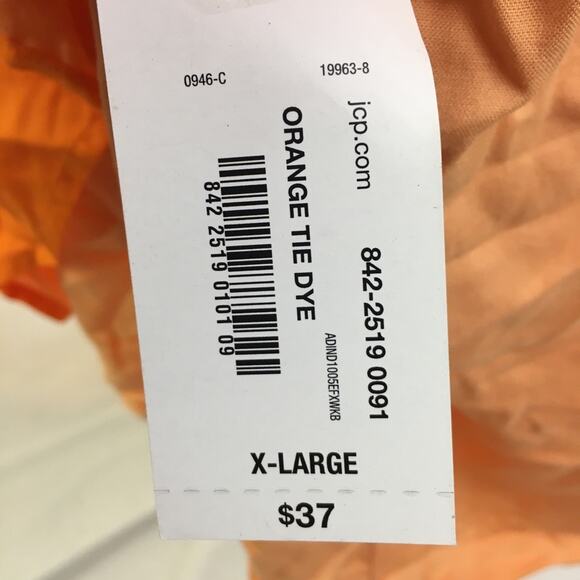 A.n.a Tie dye ruffle blouse orange XL - Picture 10 of 16